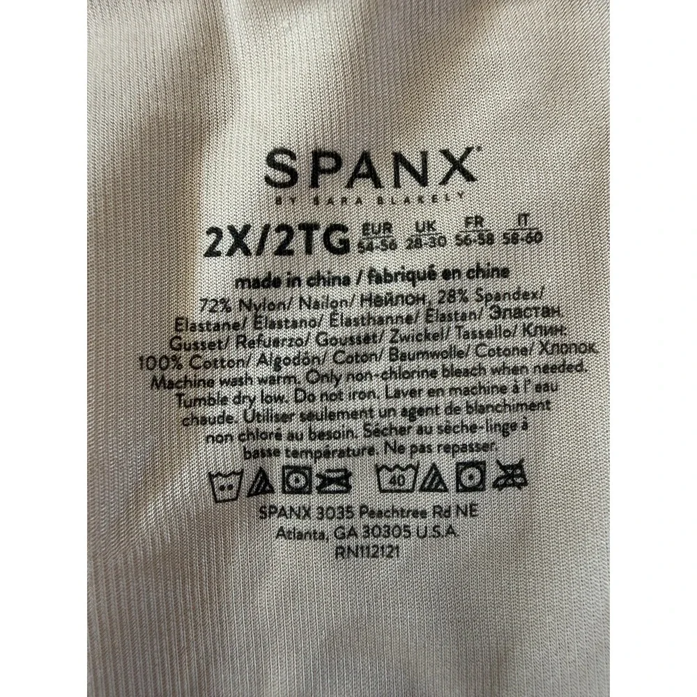 Spanx Thinstincts Open Bust Mid Thigh Bodysuit Shapewear Nude size 2X